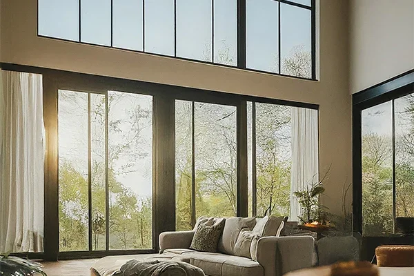 uPVC window frame installed in modern home