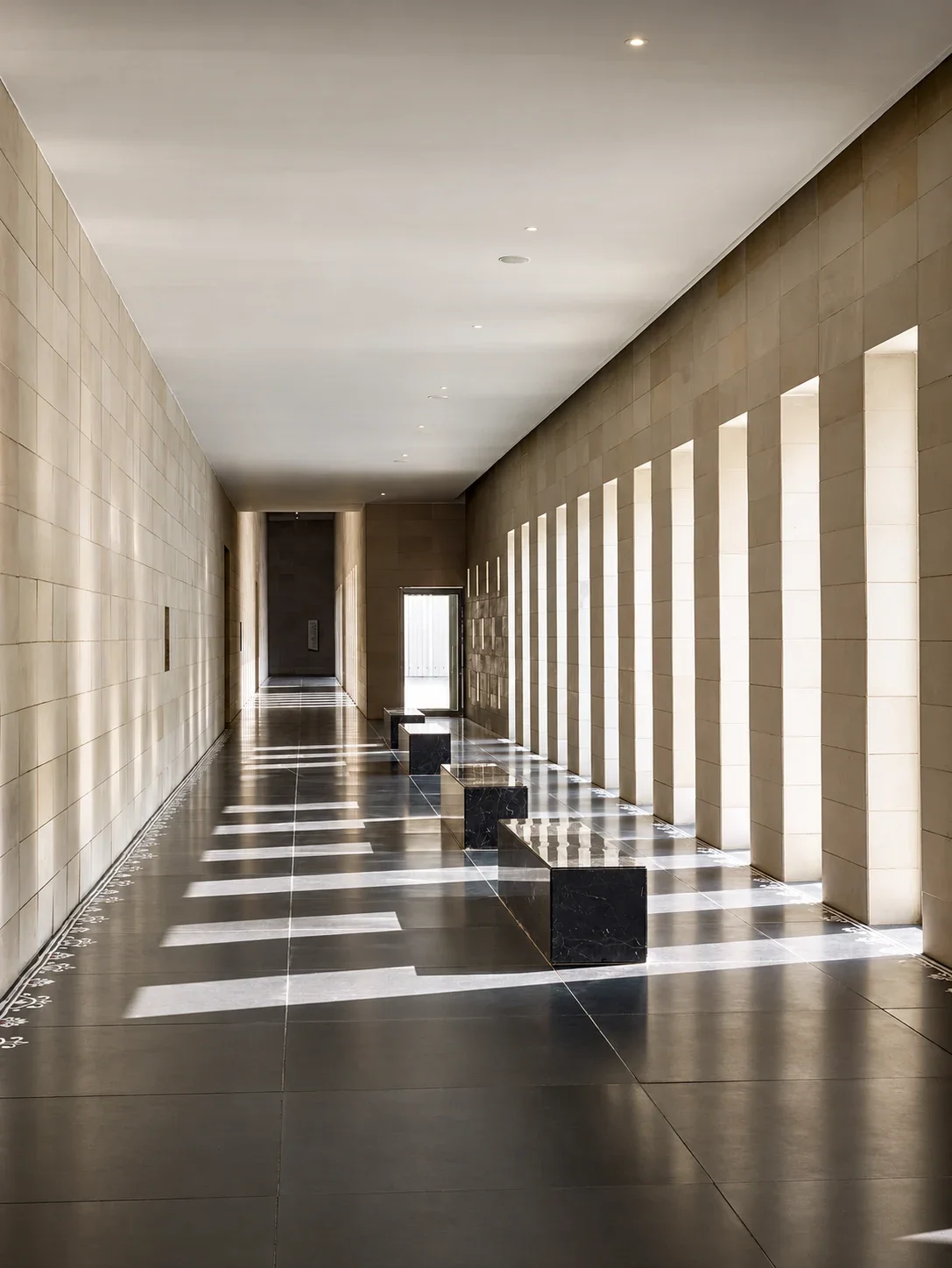 Interior gallery at Bihar Museum Patna with natural sunlight